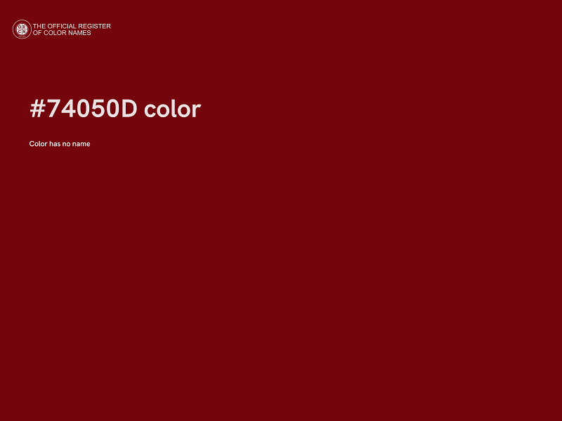 #74050D color image