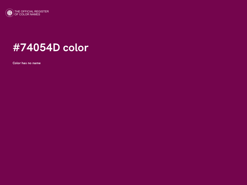 #74054D color image