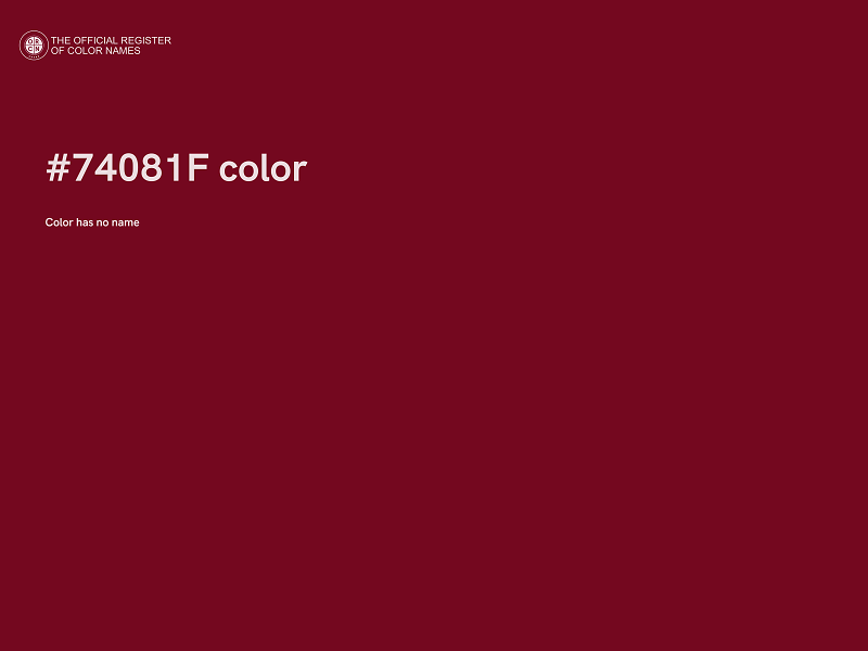 #74081F color image