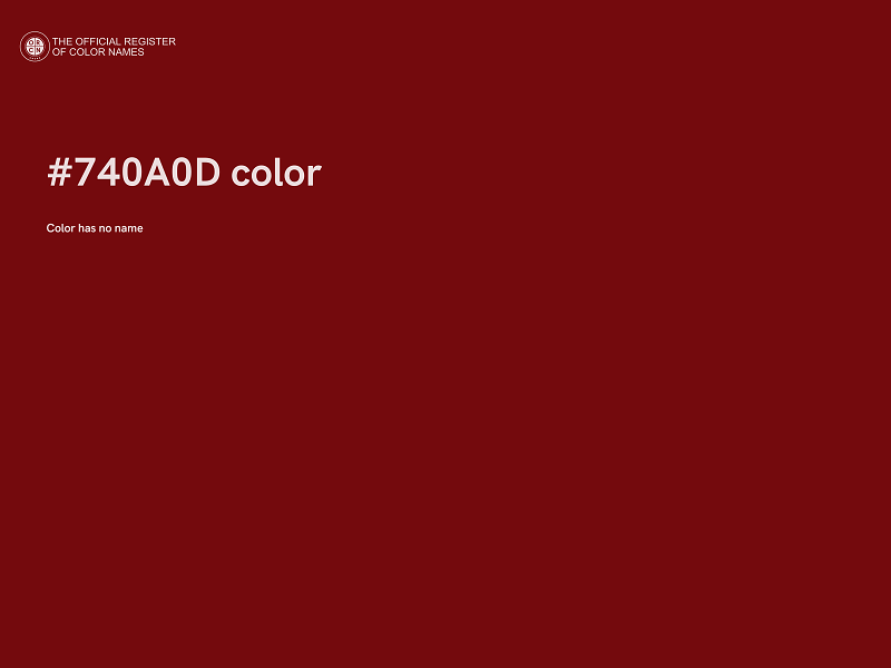 #740A0D color image