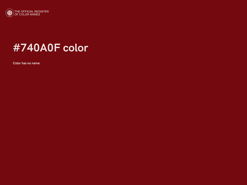 #740A0F color image