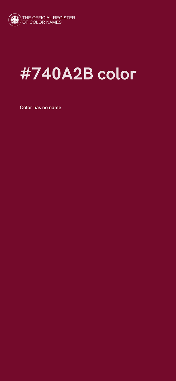 #740A2B color image