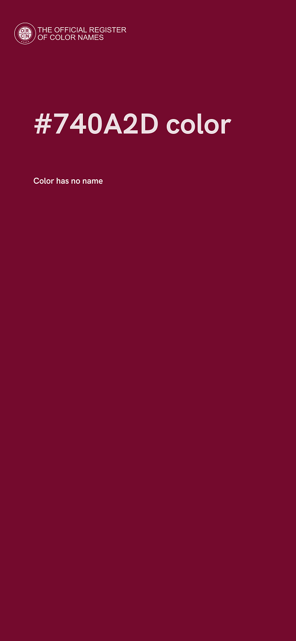 #740A2D color image
