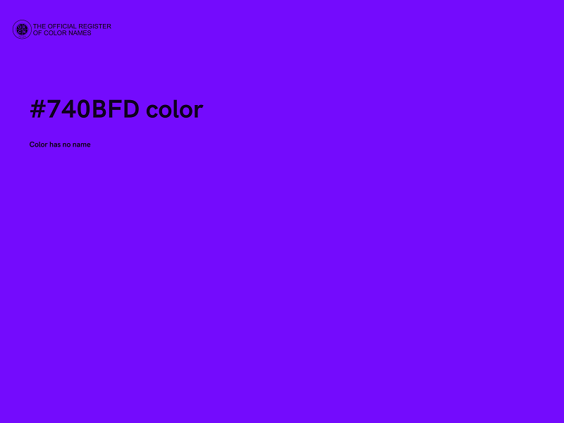 #740BFD color image