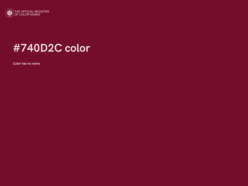 #740D2C color image