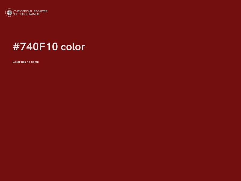 #740F10 color image