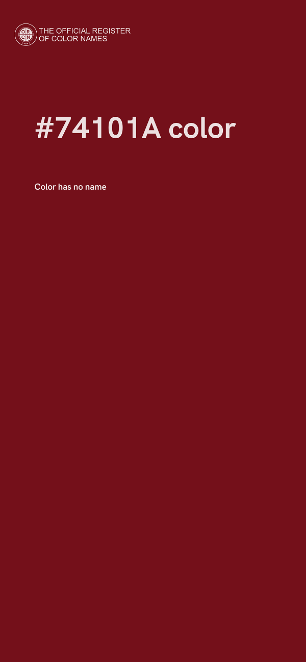 #74101A color image