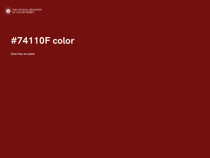 #74110F color image