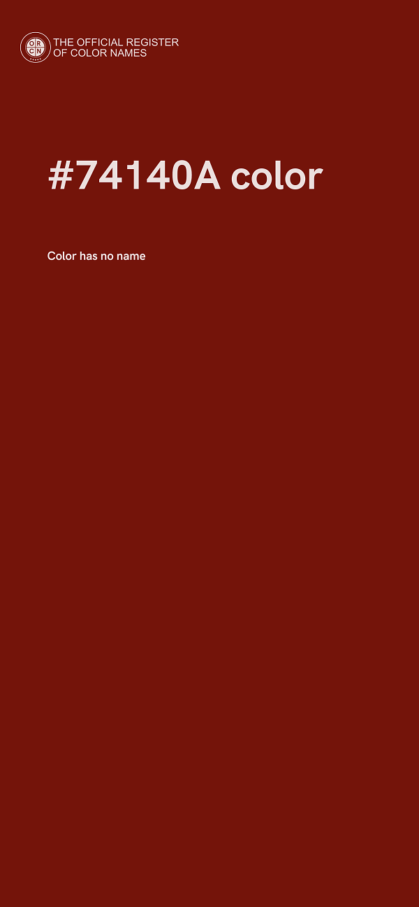 #74140A color image