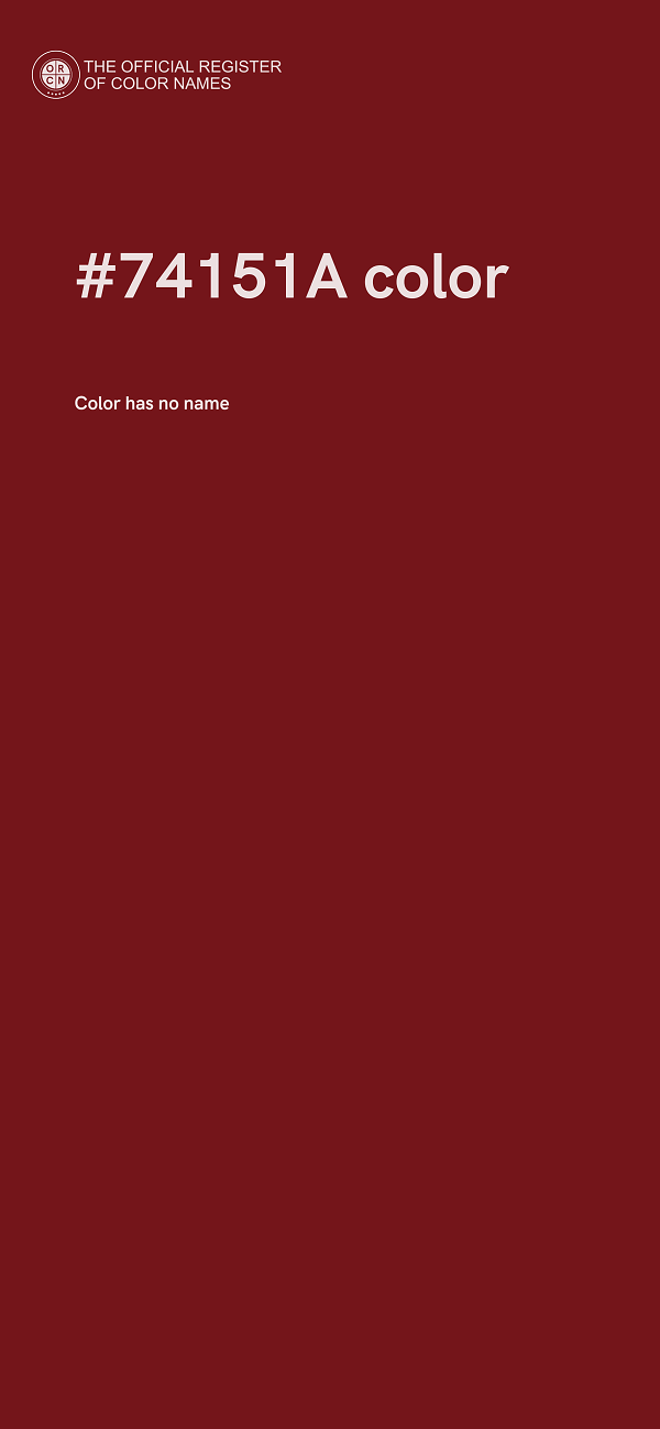 #74151A color image