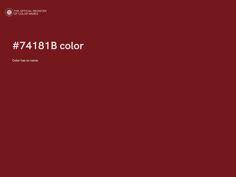 #74181B color image