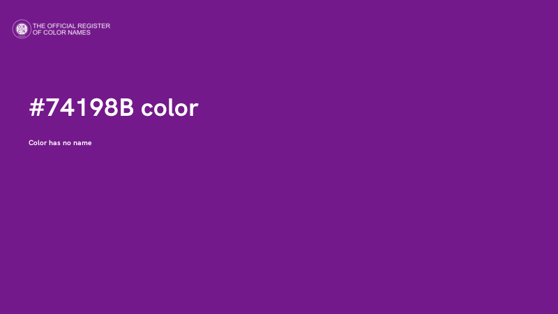 #74198B color image