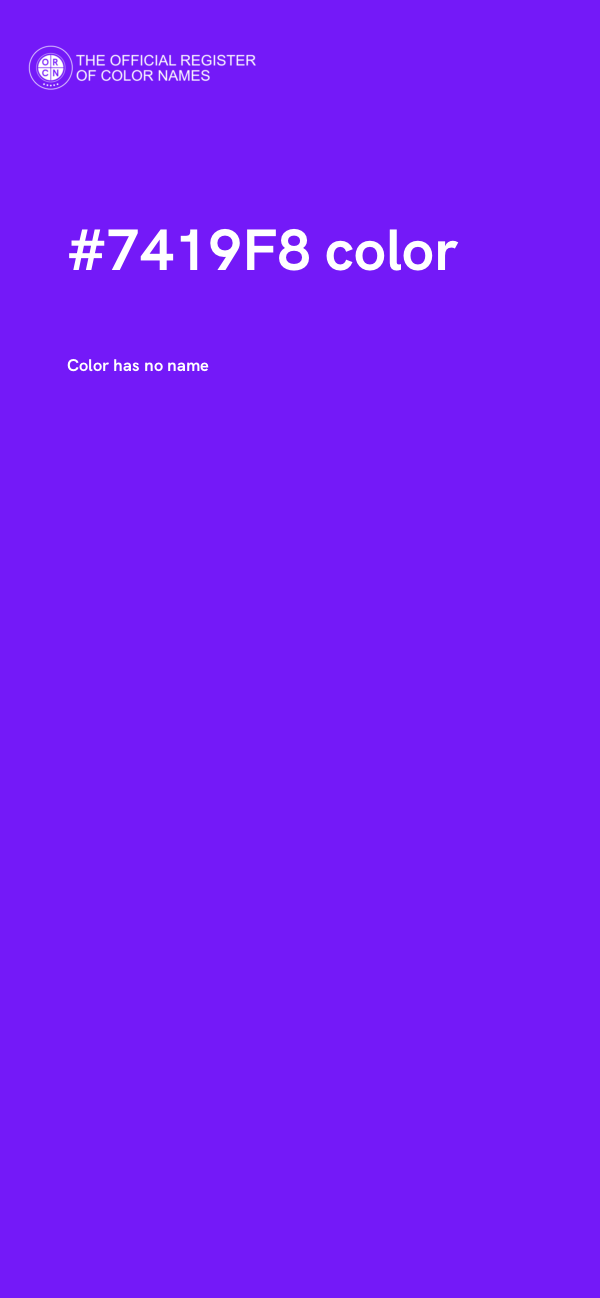 #7419F8 color image