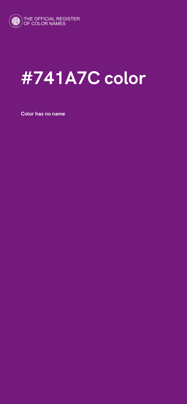 #741A7C color image