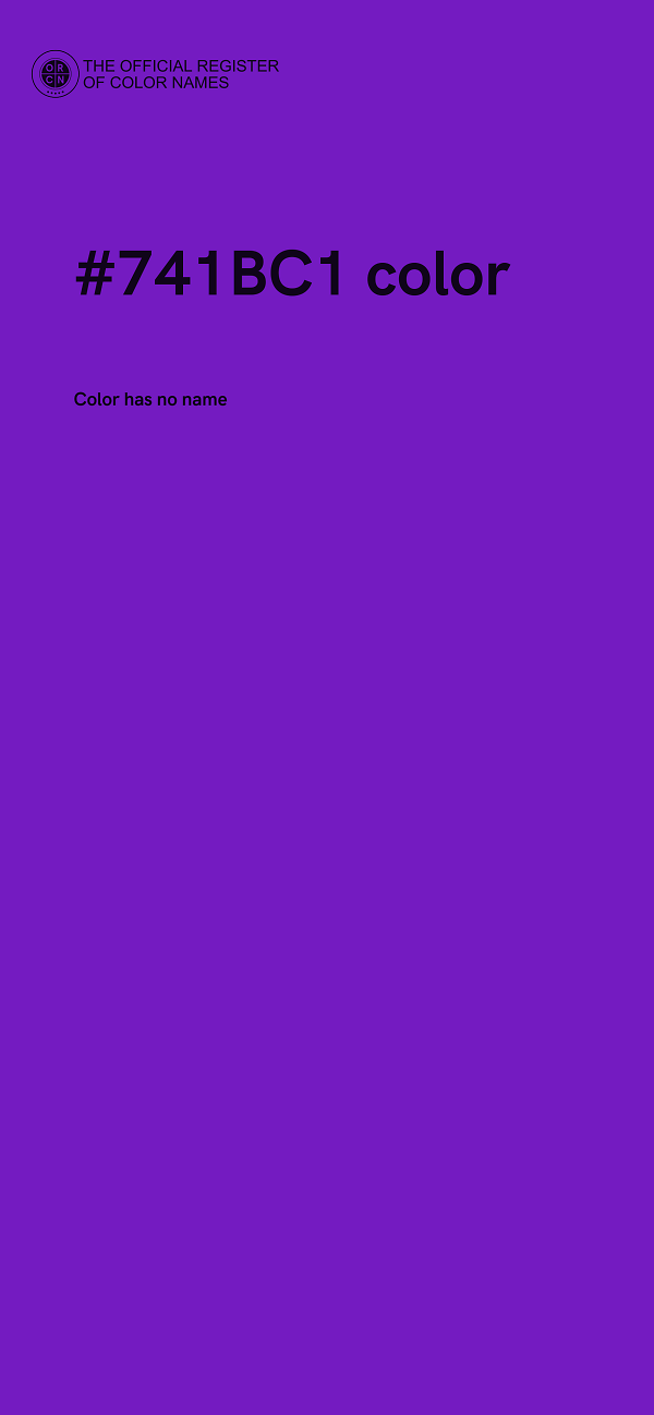 #741BC1 color image