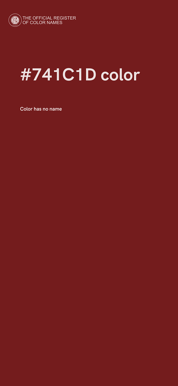 #741C1D color image