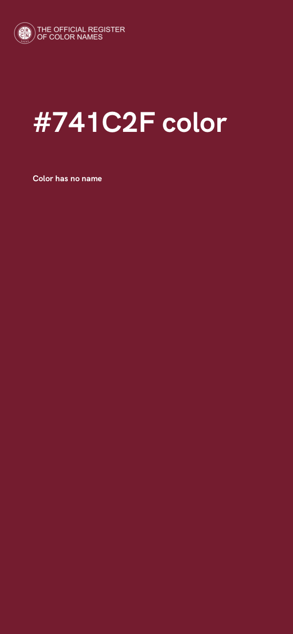 #741C2F color image