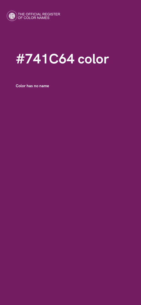 #741C64 color image