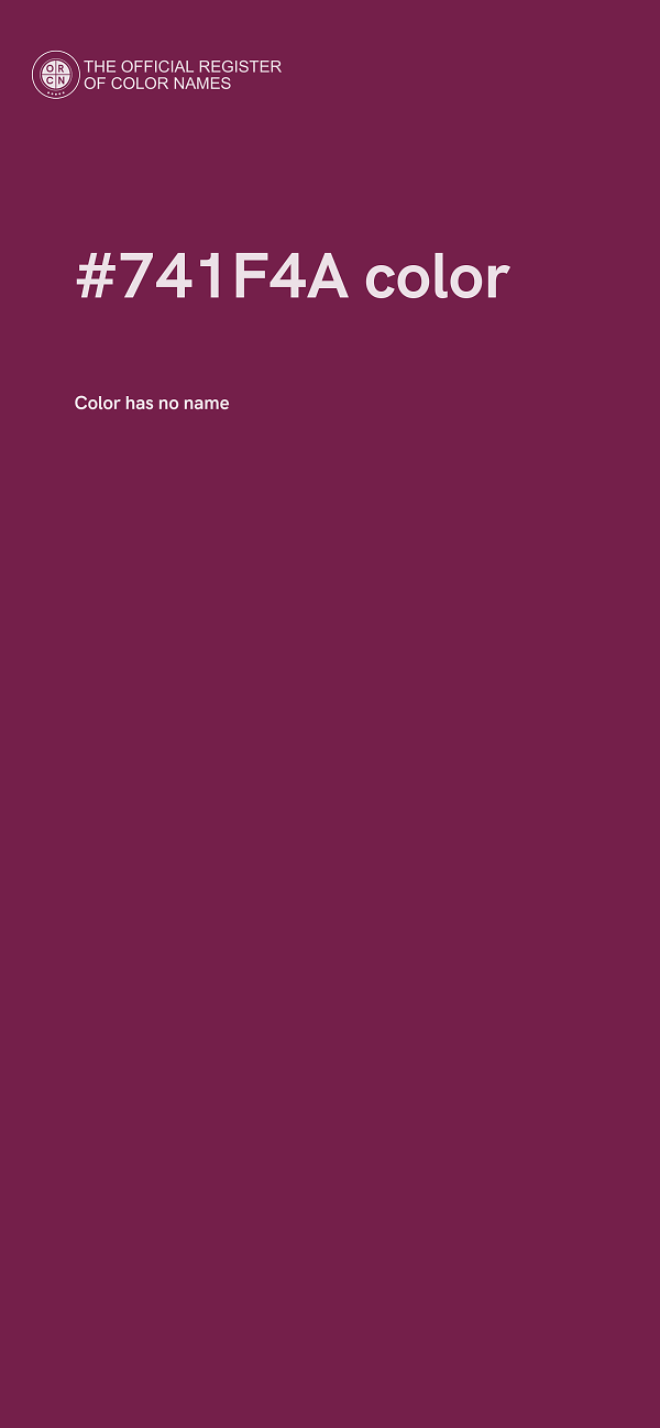 #741F4A color image