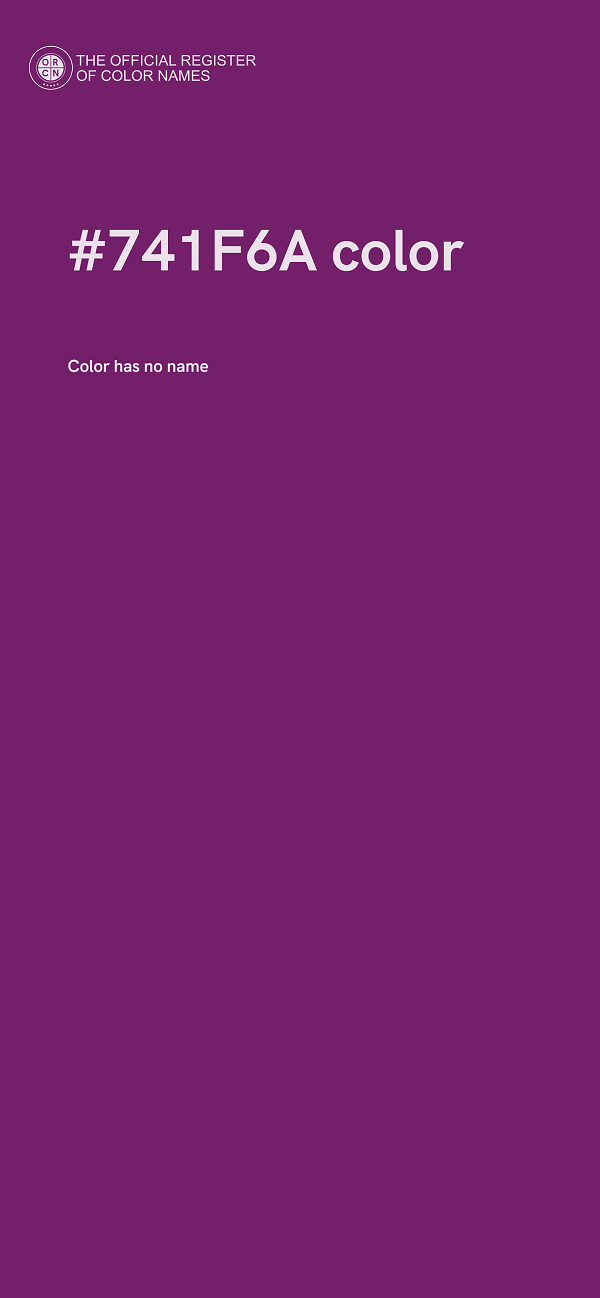 #741F6A color image