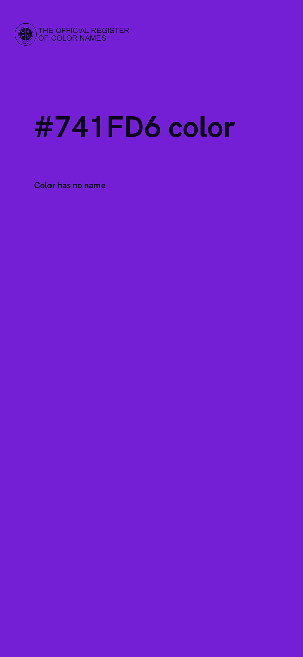 #741FD6 color image