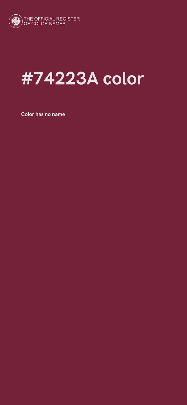 #74223A color image