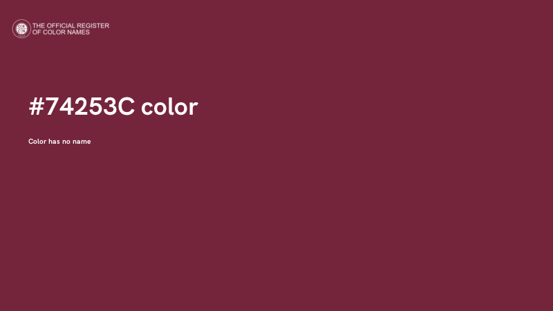 #74253C color image