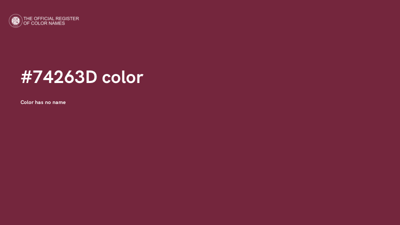 #74263D color image