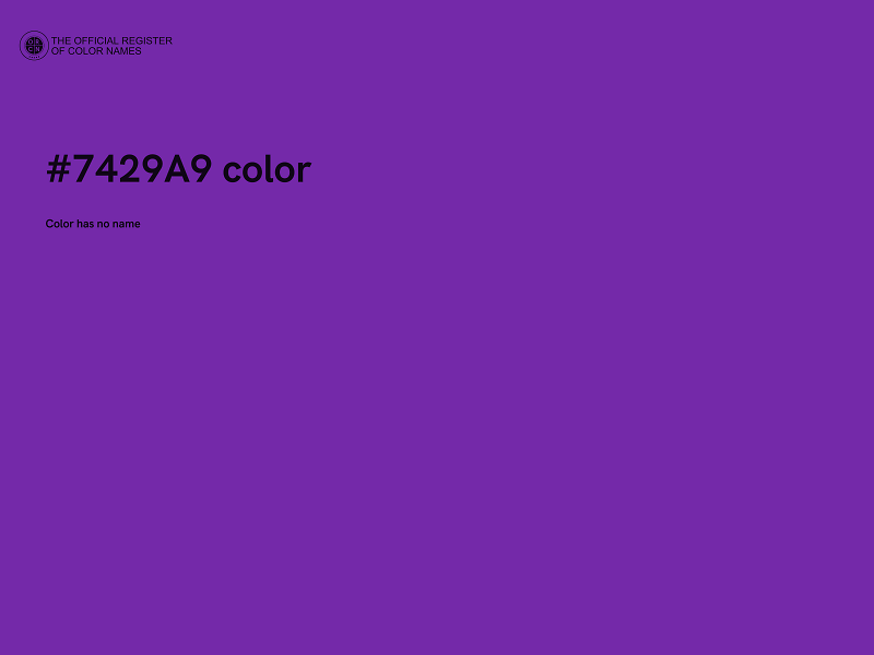 #7429A9 color image
