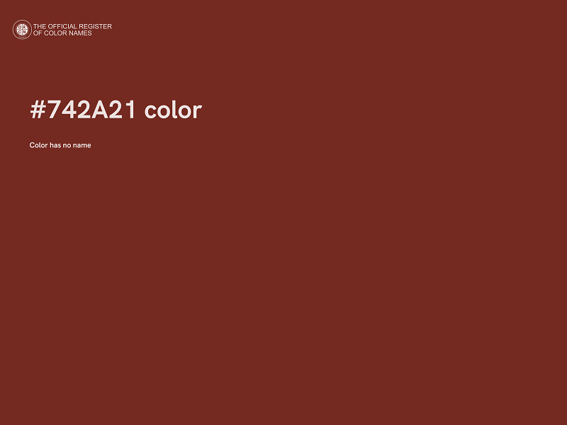 #742A21 color image