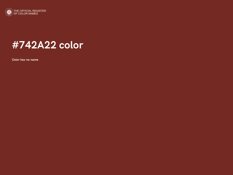 #742A22 color image