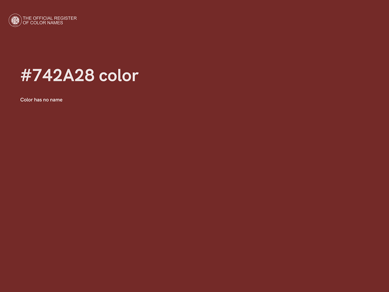 #742A28 color image