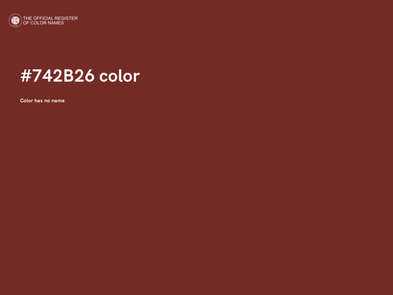 #742B26 color image