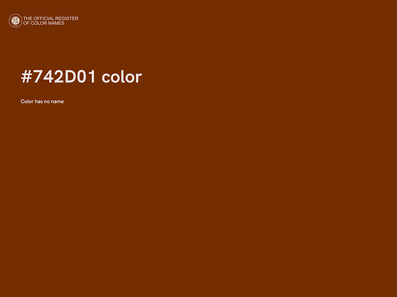 #742D01 color image