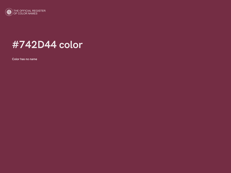 #742D44 color image