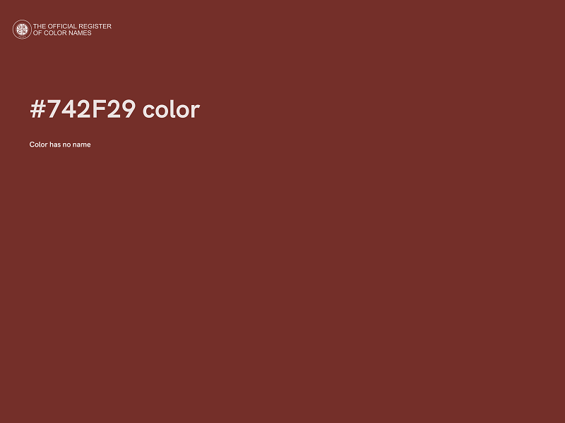 #742F29 color image
