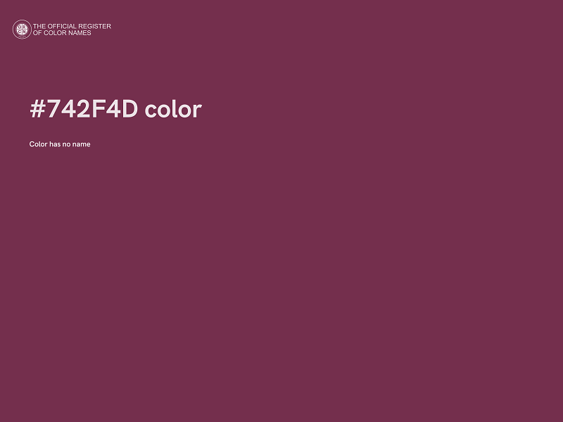 #742F4D color image