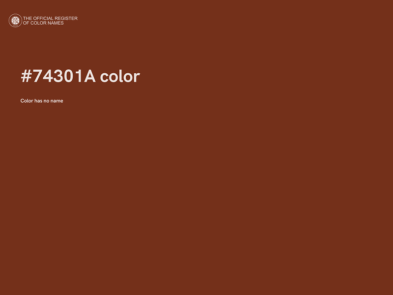 #74301A color image