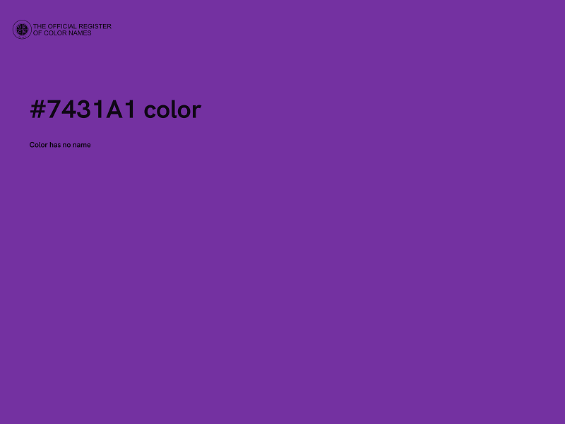 #7431A1 color image