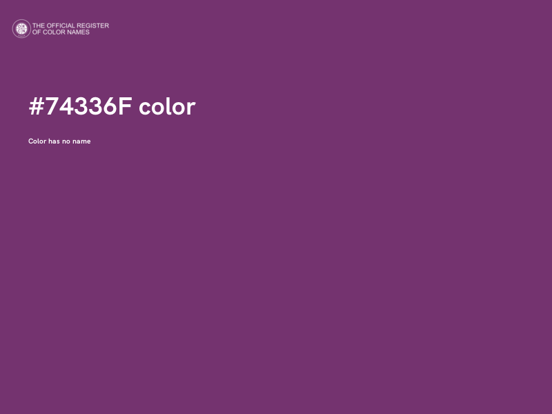 #74336F color image
