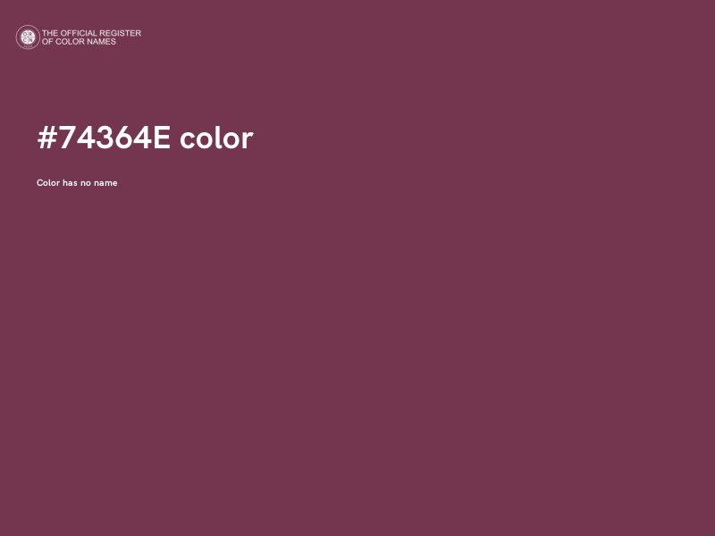 #74364E color image