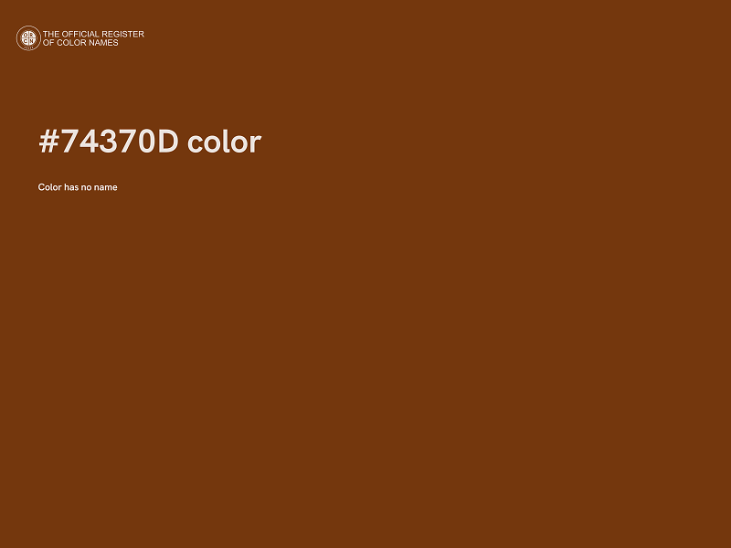 #74370D color image