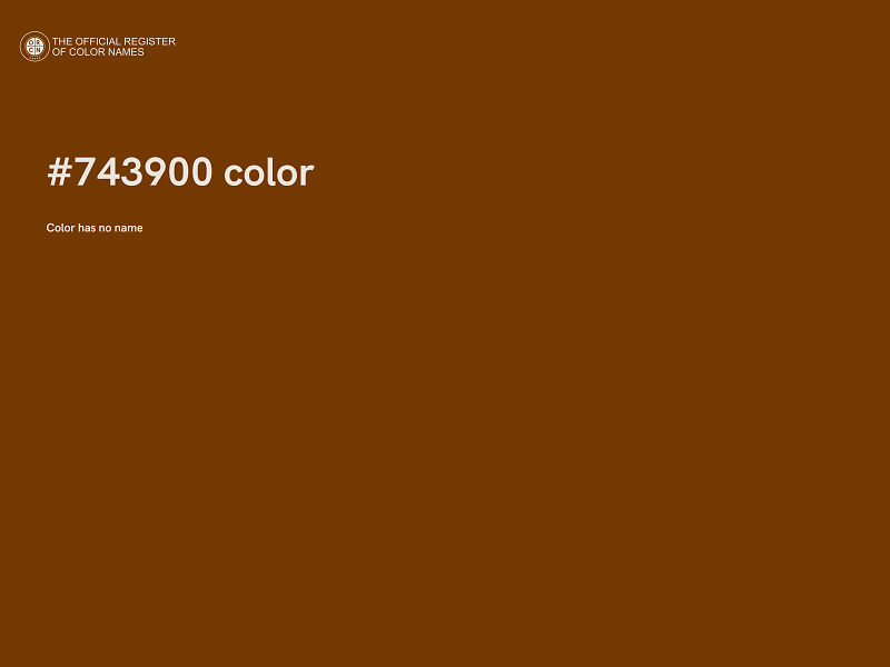 #743900 color image