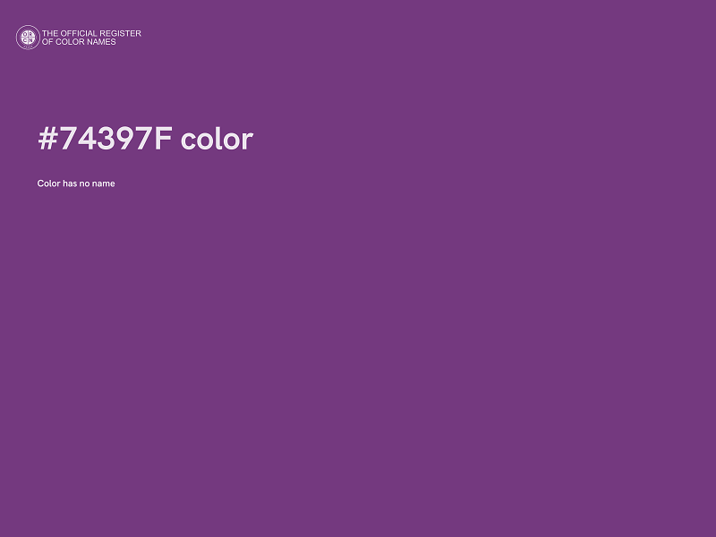 #74397F color image