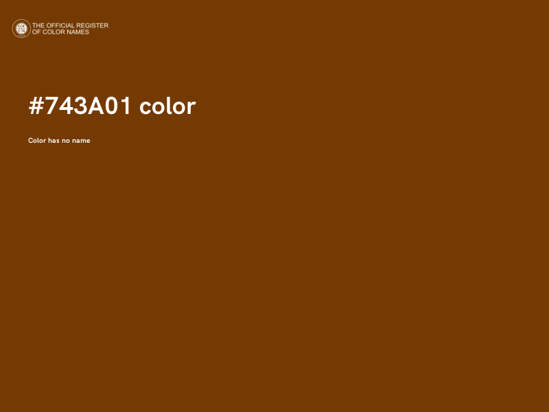 #743A01 color image