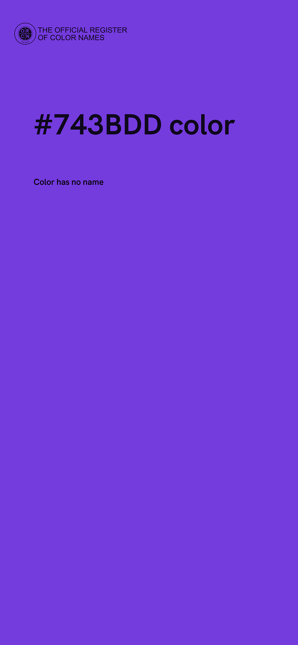#743BDD color image