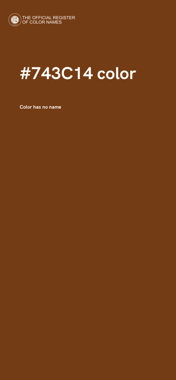 #743C14 color image