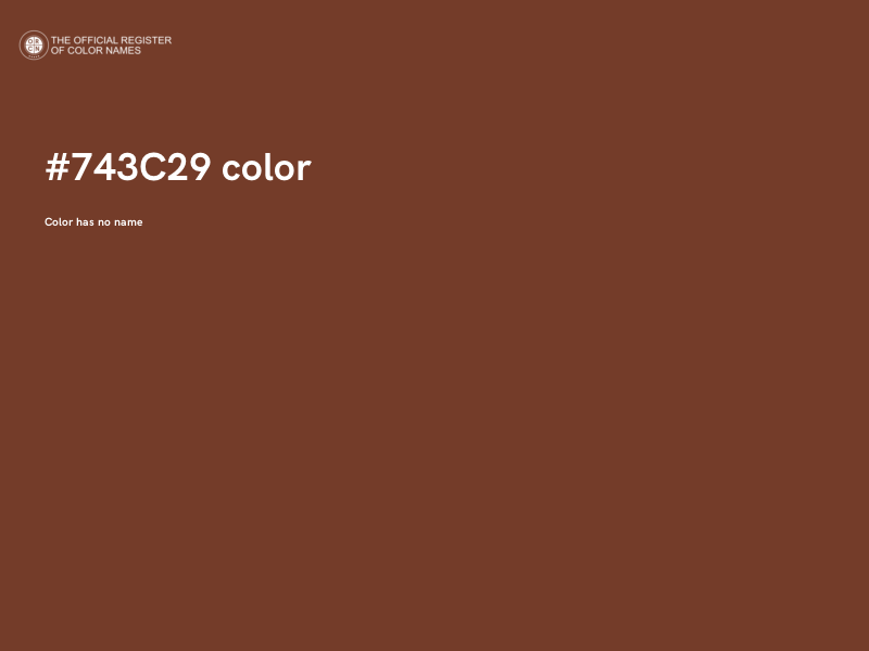 #743C29 color image