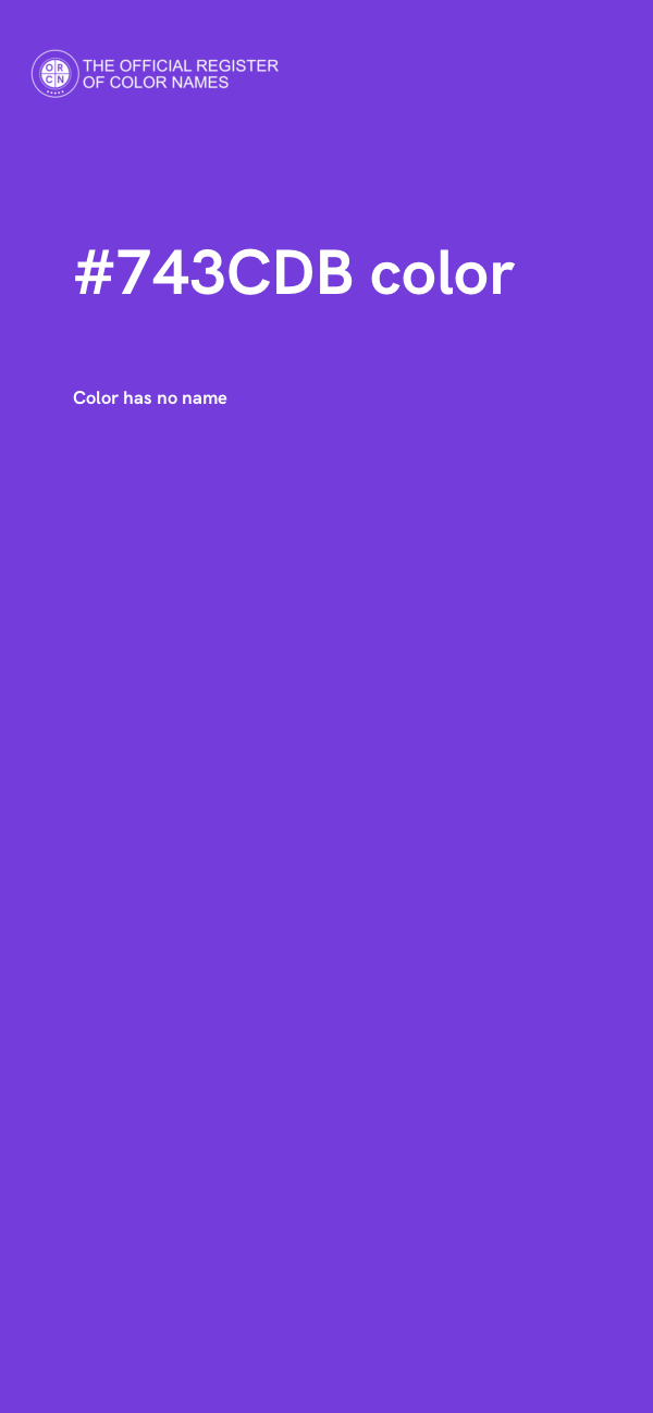 #743CDB color image