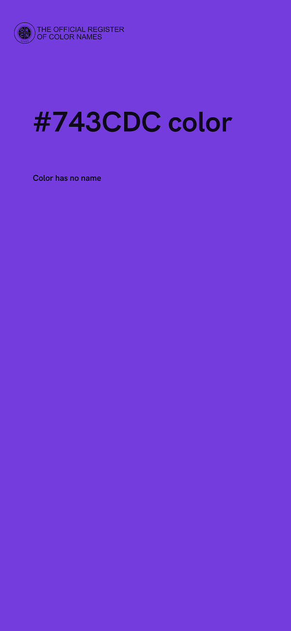 #743CDC color image